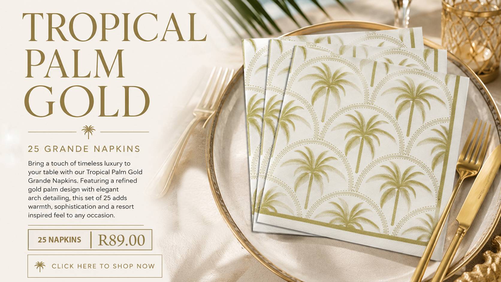 Airlaid Napkins | High Quality Serviette - Home 2026 1 The Tropical Palm Airlaid Napkins 2
