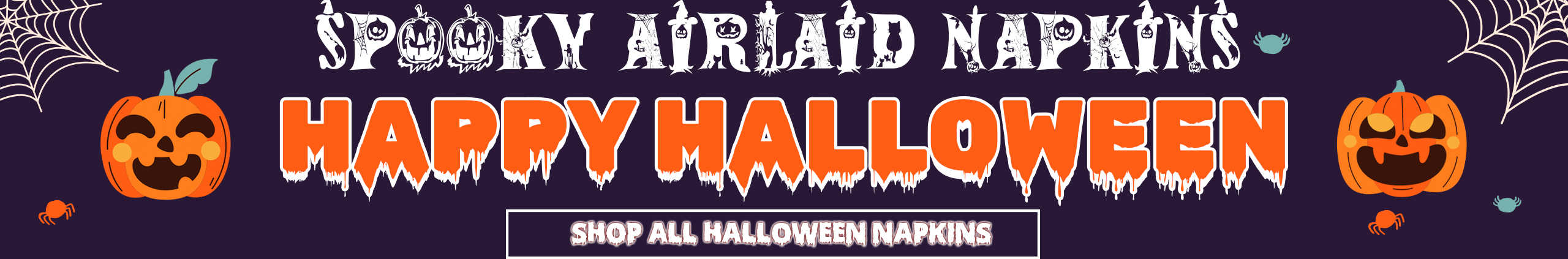 Airlaid Napkins Serviettes - giz 1 Shop banner halloween napkins