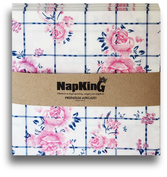 Floral-Tartan-Airlaid-Napkins-serviettes Floral-Tartan-Airlaid-Napkins-serviettes