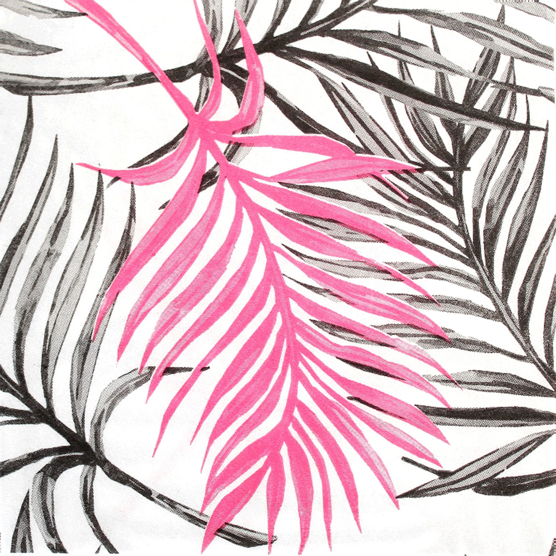 Palm Leaf Pink napkin
