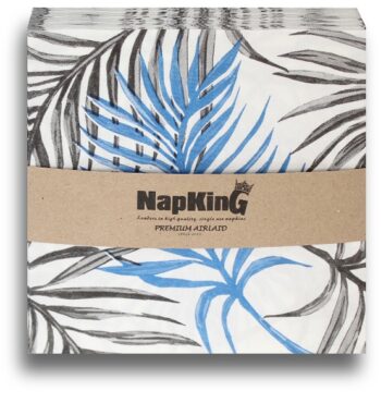 Palm-leaves-blue-Airlaid-Napkins_serviettes