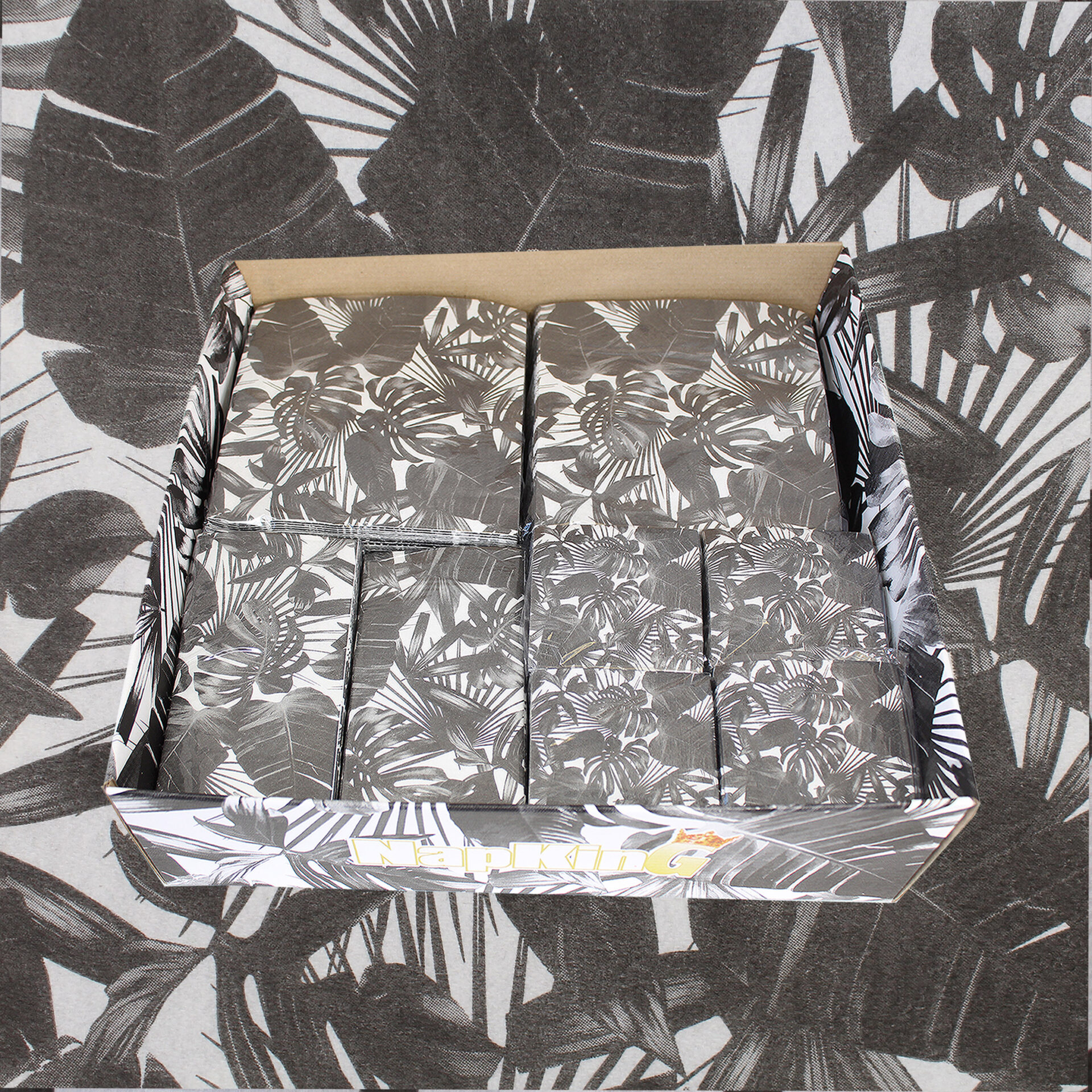 Leave-tropical-black-napkin-value-pack Leave-tropical-black-napkin-value-pack