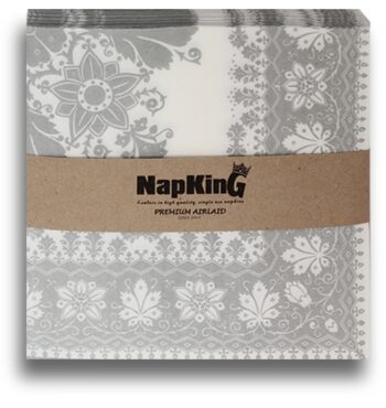 Ornamental-Floral grey-Airlaid-Napkins_serviettes