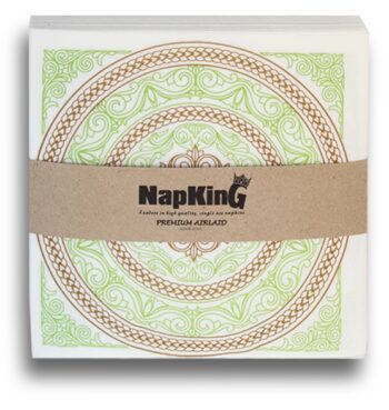 Ornamental-Circles-Airlaid-Serviettes-Napkins-Green_