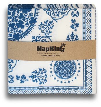 Ornamental Victorian Grande Blue Airlaid Napkins