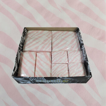 Pale Pink Zebra Napkins Box