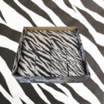 Black Zebra Napkins Box