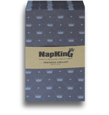 Button-crown-umbra-grey-slimcut-Airlaid-serviettes