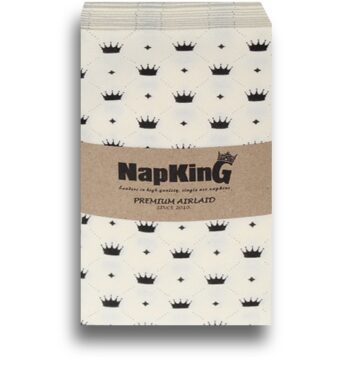 Champagne-black-crown-Airlaid-Napkins-slimcut