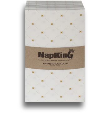 Button Pattern Diamond Slim Cut Gold Airlaid Napkins