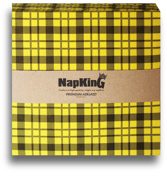 Yellowy-Tartan-Airlaid-Napkins serviettes Yellowy-Tartan-Airlaid-Napkins serviettes