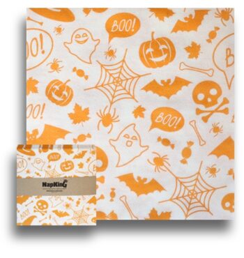 Halloween-spiders-&-Ghost-Grande-Display--Airlaid-serviettes-Napkins_