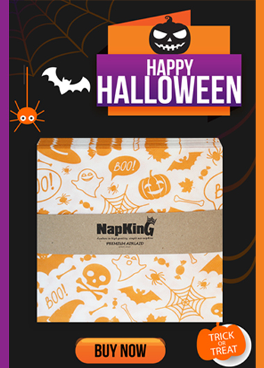 Airlaid Napkins Serviettes 3 spiders-&-Ghost-Halloween-airlaid-napkins-u