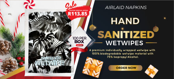 Christmas Sanitized Wetwipes-Airlaid-Napkins