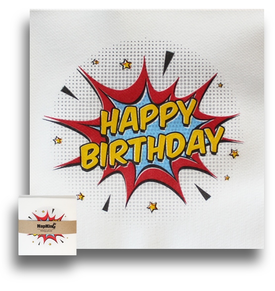 Happy-Birthday-Punch-star Serviettes Happy-Birthday-Punch-star Serviettes