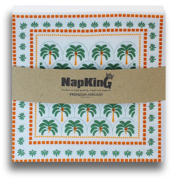 Palm-Tree-Airlaid-Napkins Serviettes Palm-Tree-Airlaid-Napkins Serviettes