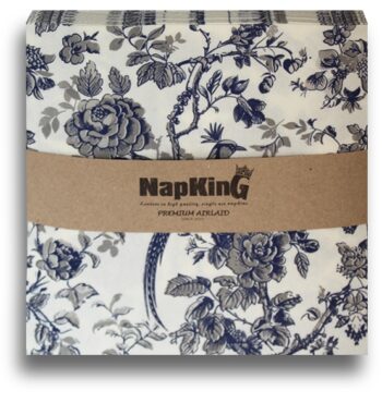 Vintage Flowers Blue Grey Champagne Grande Airlaid Napkins