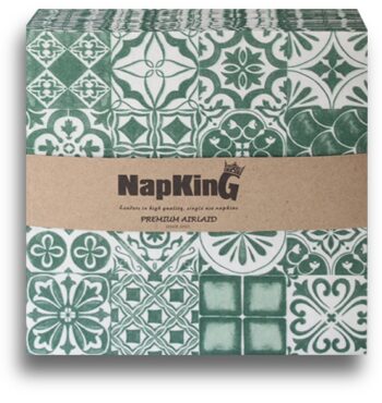 Green-Patchwork-airlaid-napkins-serviette printed