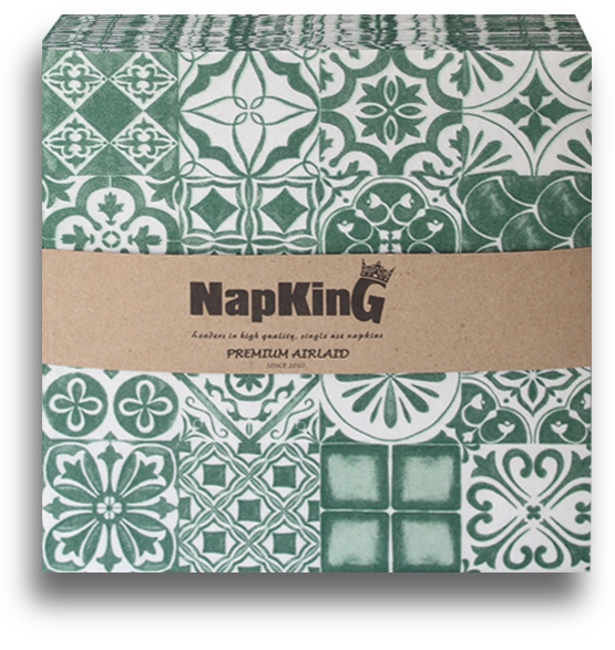 Green-Patchwork-airlaid-napkins-serviette printed Green-Patchwork-airlaid-napkins-serviette printed