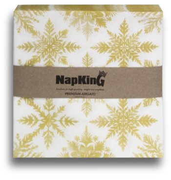Christmas Snowflakes gold Napkins
