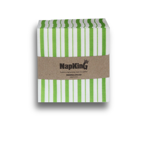 Green-Stripes-Airlaid-Napkins-serviettes-cocktail-2 Green Stripes cocktail Napkins serviette