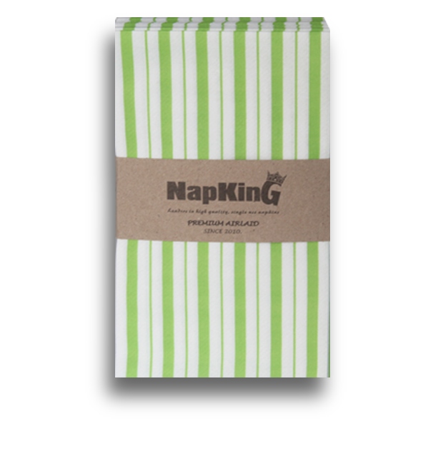 Green-Stripes-Airlaid-Napkins-serviettes-slim-cut Green Stripes Airlaid Napkins serviettes