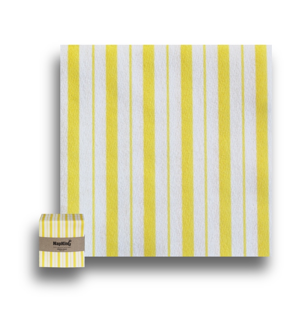 Yeallow-Stripes-Airlaid-Napkins-serviettes-cocktail Yellow Stripes cocktail Napkins