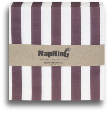 Thick Stripes Burgundy Airlaid Napkins