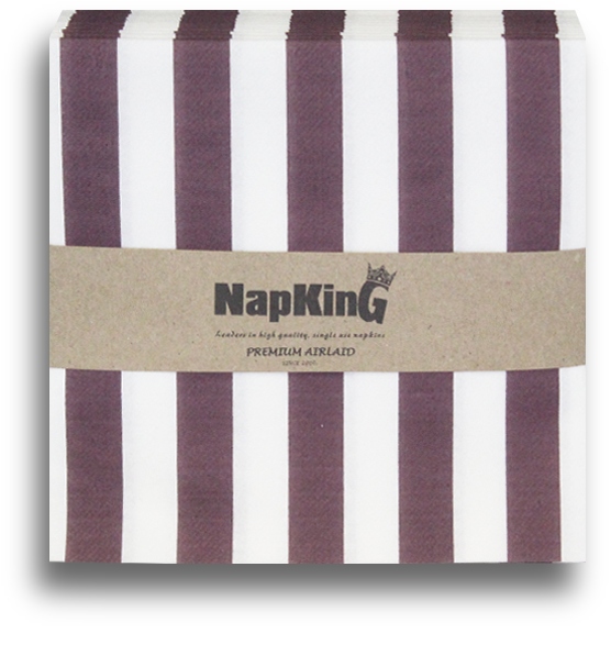 Thick-Stripes-Burgundy--Airlaid-Napkins Thick Stripes Burgundy Airlaid Napkins