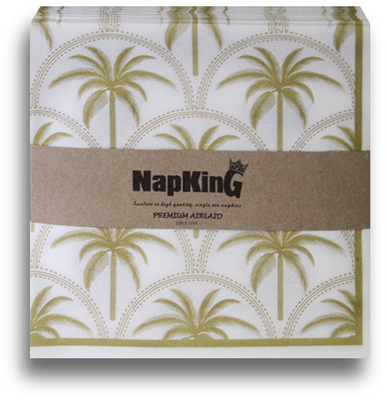 Tropical Palm Trees Gold Airlaid Napkins Tropical Palm Trees Gold Airlaid Napkins