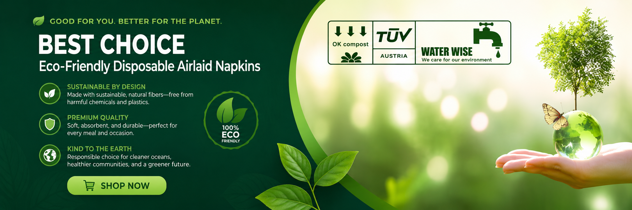 Best choice napkins 100 Eco friendly napkins