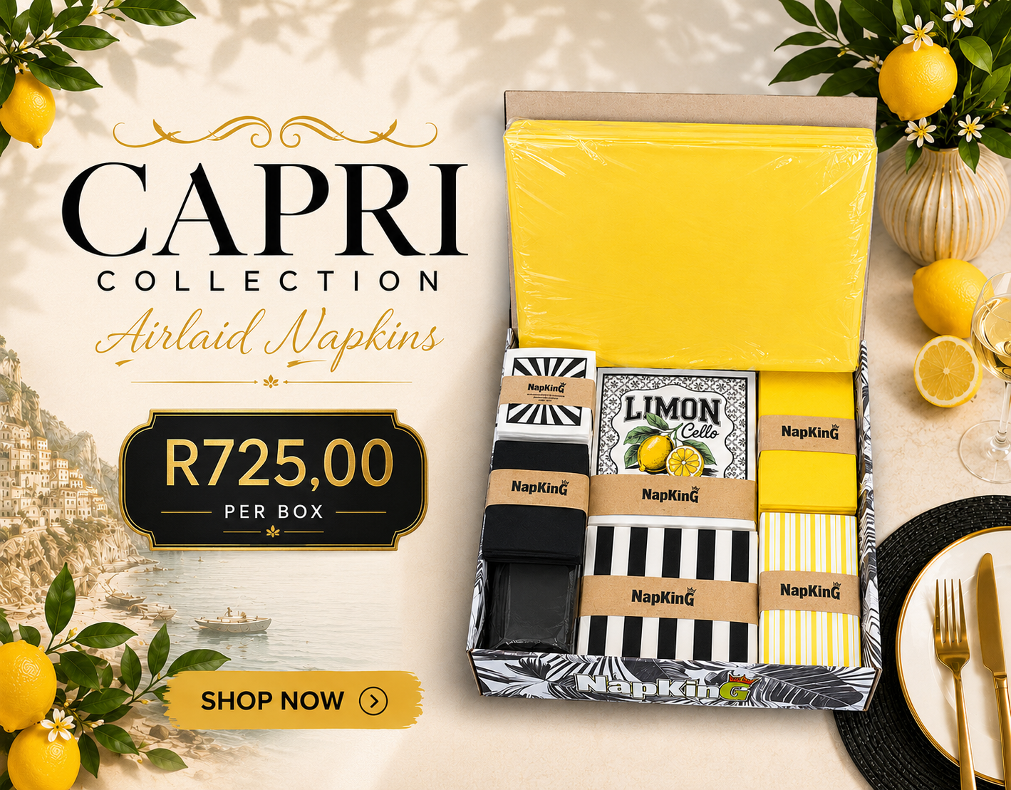 Curated Capri collection Napkins